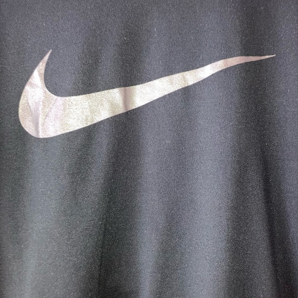 Nike Black Long Sleeve Cropped Top S - Picture 2 of 7